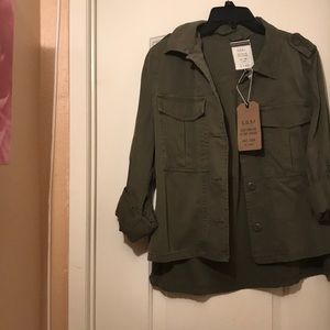COTTON ON Army Green Jacket USA Size 6 Eur Size 38